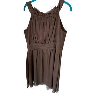 Alfred Angelo Brown Sleeveless Halter Dress Size 16